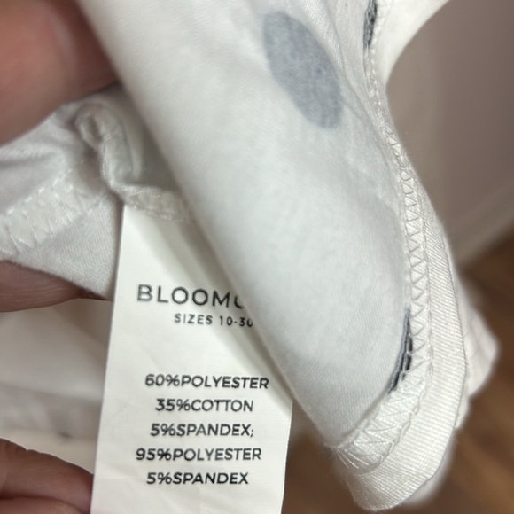 Bloomchic Tiered Short Sleeve Top Black Pink White Polka Dots Spring size 12 - Picture 3 of 3